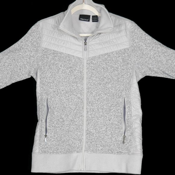 Marmot Sweater Womens XL Gray Fleece Zip Outdoor Hiking Climbing jacket - Picture 1 of 4
